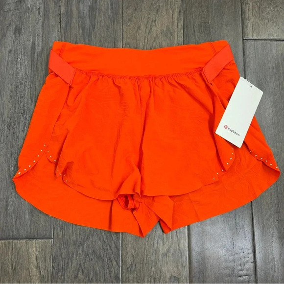 Lululemon Fast and Free High-Rise Short 2" *Airflow In-Sense Emboss Solar Orange - Picture 2 of 11